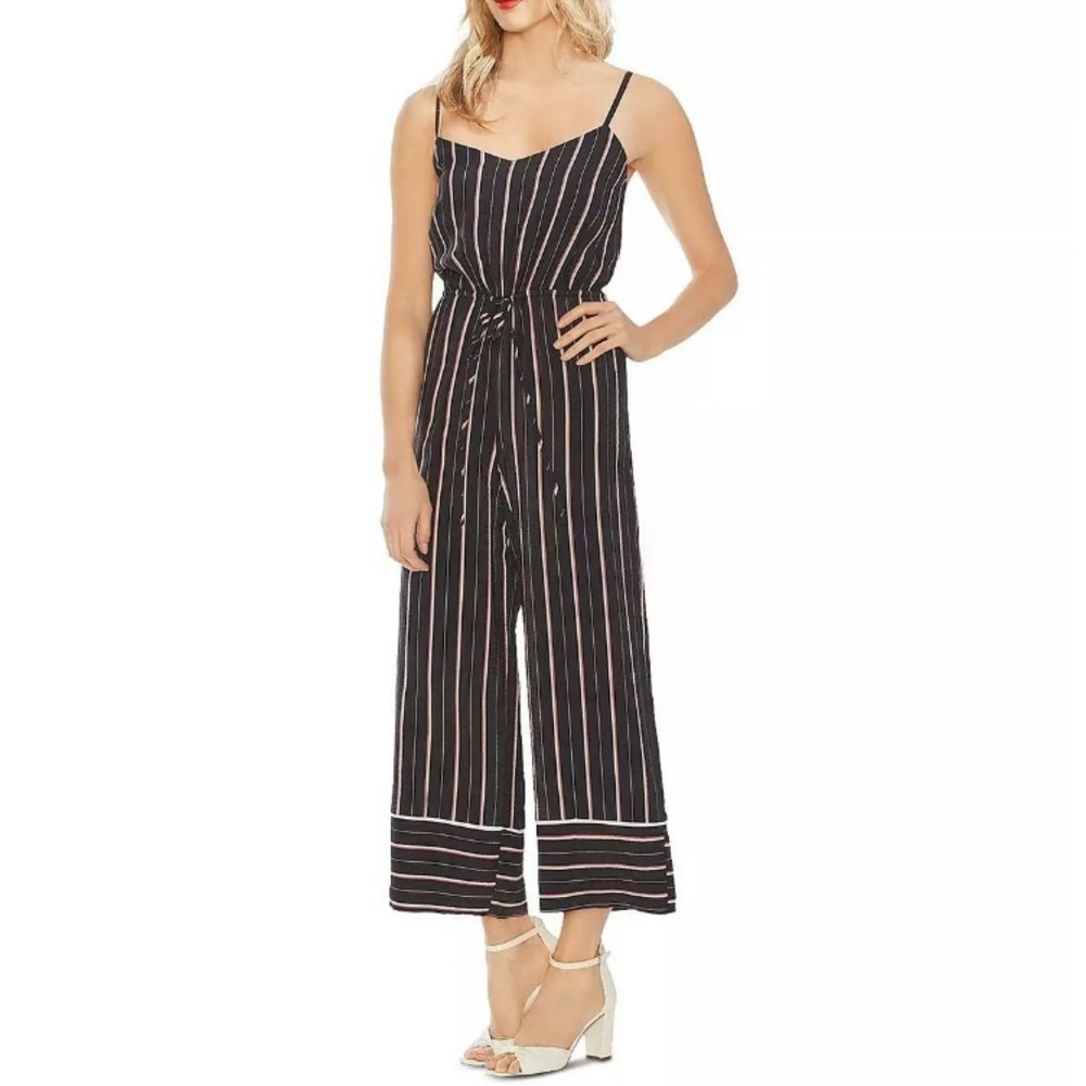Vince Camuto Sleeveless Striped Jumpsuit SZ S NWT - Picture 1 of 3